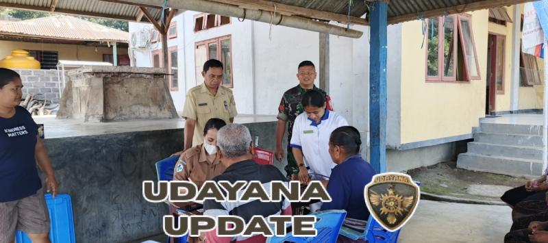 Komsos Babinsa Koramil 1602-01/Ende Tingkatkan Pelayanan Posyandu Lansia Onekore