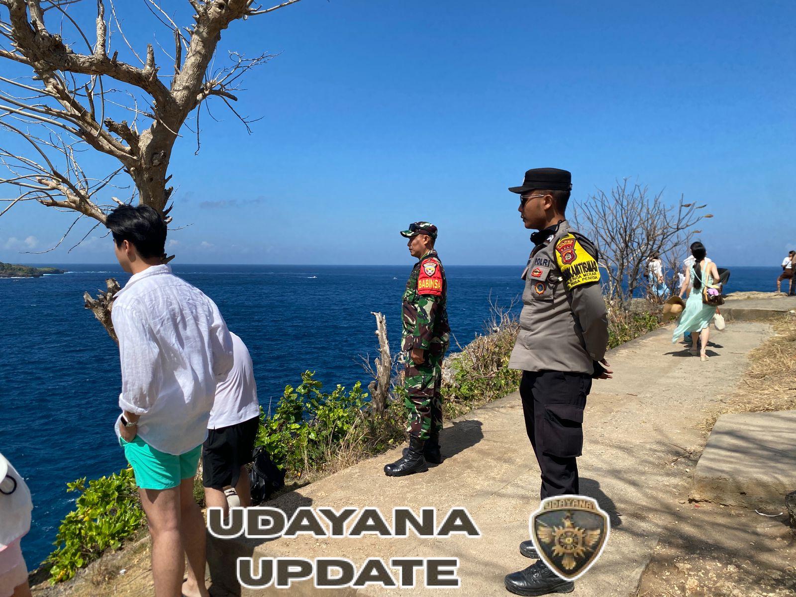 Pantau Wisata Angel Bilabong, Babinsa Bunga Mekar Beri  Pesan Positif Kepada Pengunjung