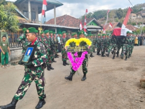 Almarhum Pratu Saukan Fadillah Meninggal Dunia, Dapat Penghormatan Militer Penuh