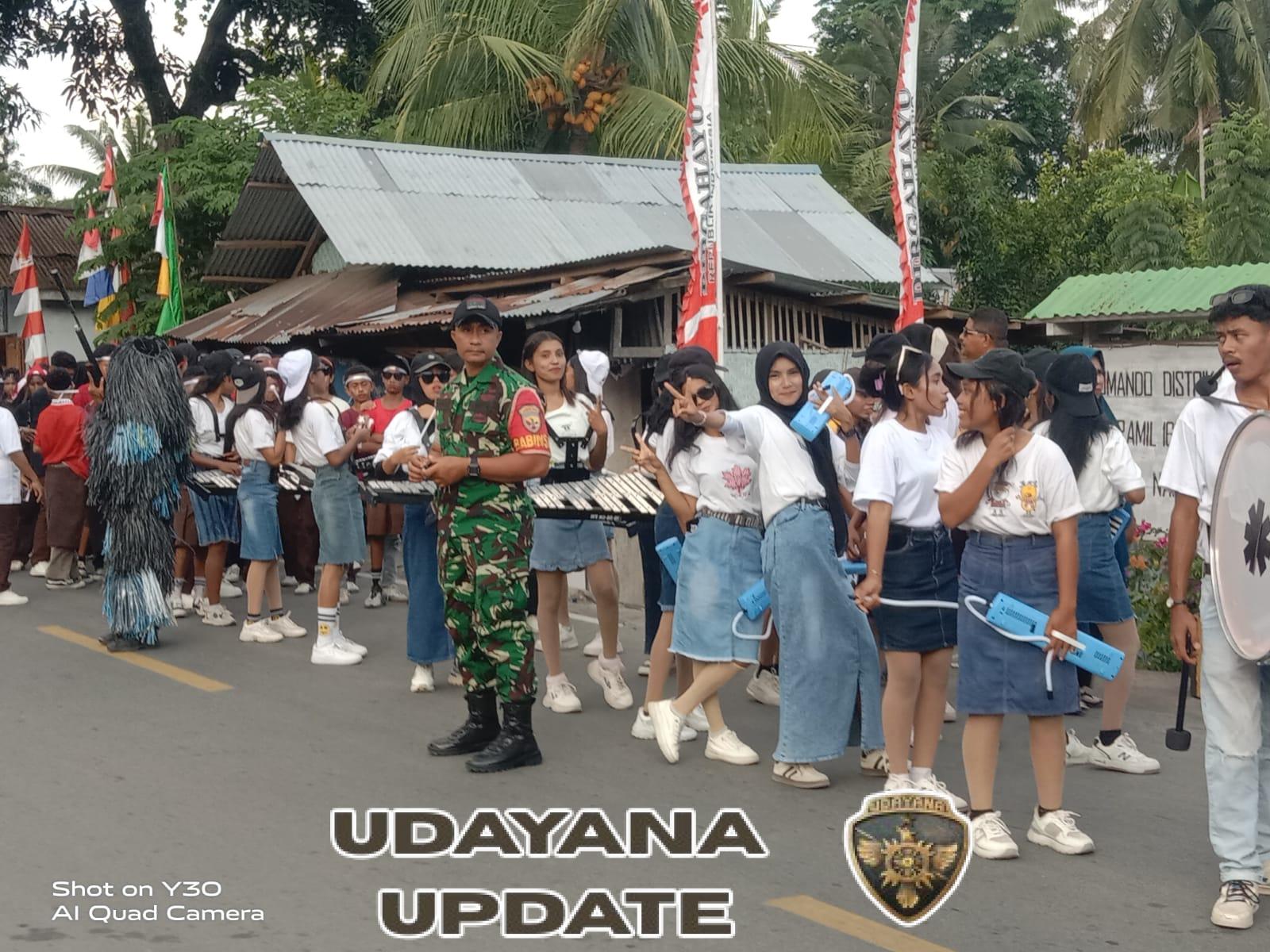 Babinsa Koramil 1602-01 Hadir Mendampingi Warga di Karnaval Kecamatan Nangapanda