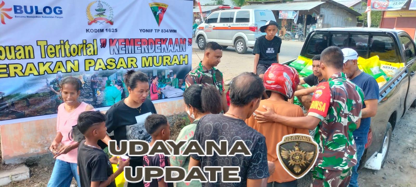 Solidaritas TNI Pemeriksaan Kesehatan Gratis dan Pasar Murah Warnai Serbuan Teritorial di Ngada