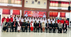 Kodim 1614 Dompu dan Persit Hadir di Momen Sakral Pengukuhan Paskibraka