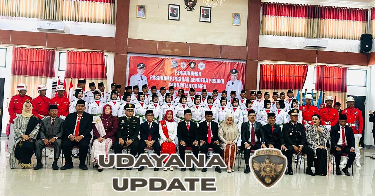 Kodim 1614 Dompu dan Persit Hadir di Momen Sakral Pengukuhan Paskibraka