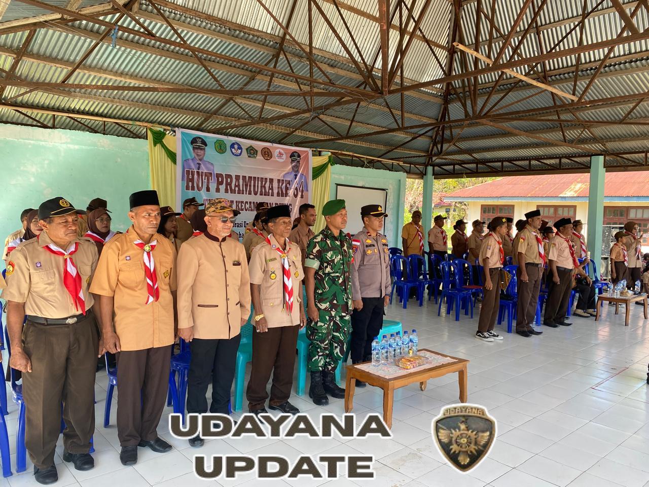 Peringati Hari Pramuka, Babinsa Koramil Bajawa Hadiri Upacara di Nangamese, Ngada