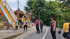 Dikawal. Aparat TNI Polri Dan Pecalang, Ngaben Massal Desa Adat Tukad Saang Berjalan Aman