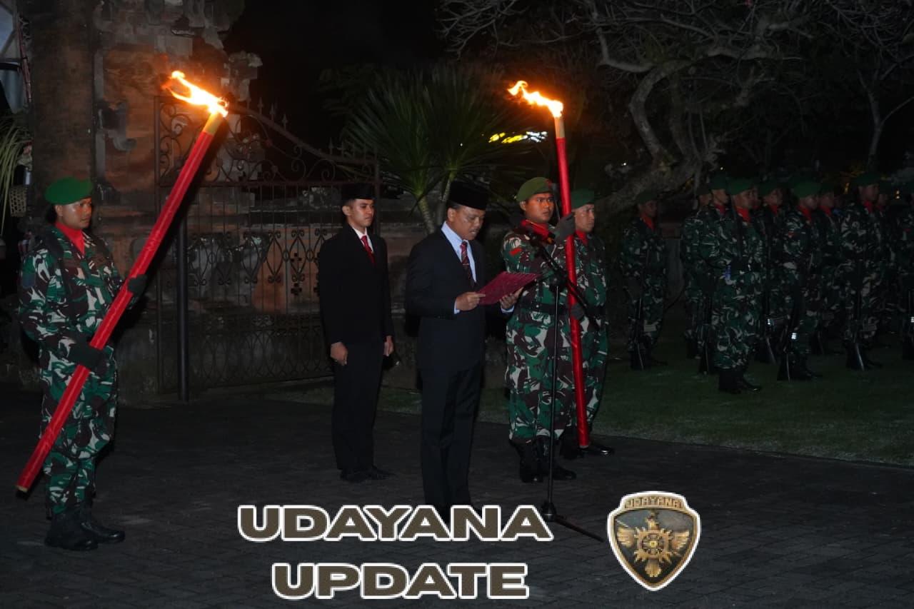 Danrem 163/Wira Satya Hadiri Apel Kehormatan dan Renungan Suci HUT ke-80 RI di TMP Pancaka Tirta Tabanan