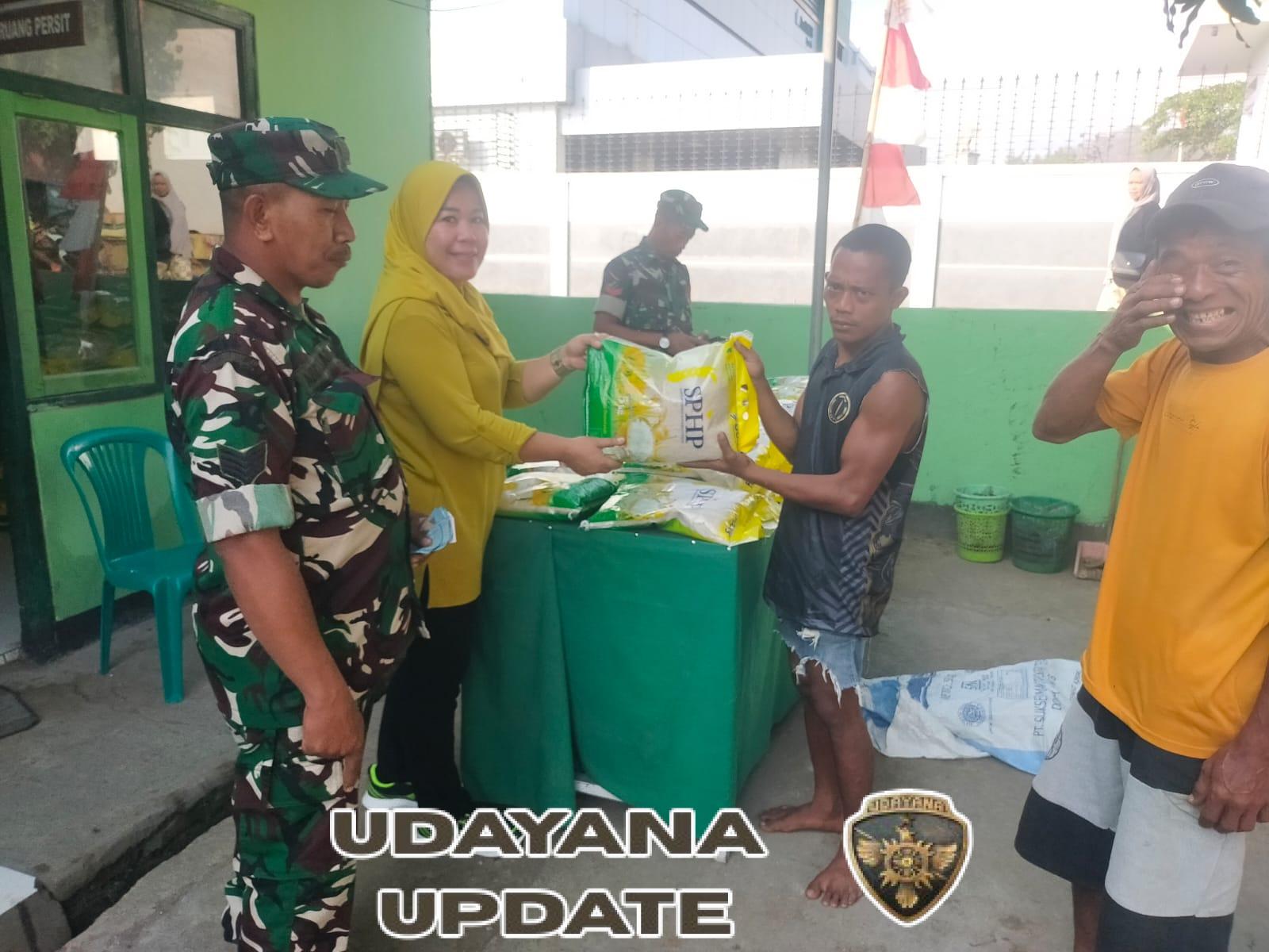 Persit Ranting 5 Woha Terlibat Aktif Dalam Penjualan Beras Murah untuk Masyarakat