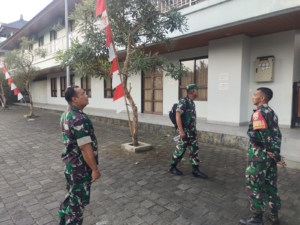 Dandim 1623/Karangasem koordinasi langsung dengan panitia terkait kesiapan kegiatan bakti Indonesia ke – 3.