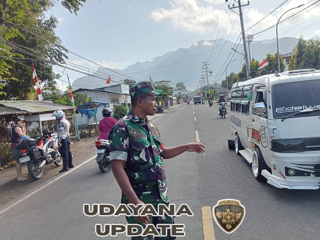 Babinsa Koramil 1602-01/Ende Aktif Pantau Kegiatan Jelang Hari Kemerdekaan