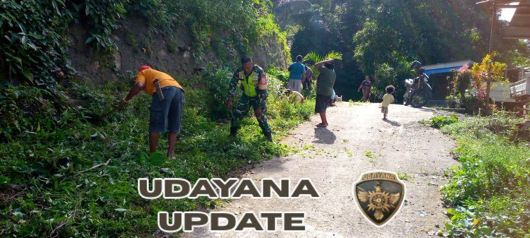 TNI dan Rakyat Bergotong Royong Jaga Kebersihan dan Keamanan Wilayah Binaan