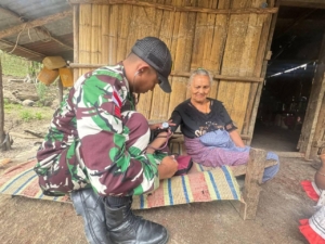 Satgas Pamtas RI-RDTL Gelar Pelayanan Kesehatan Gratis di Desa Nilulat