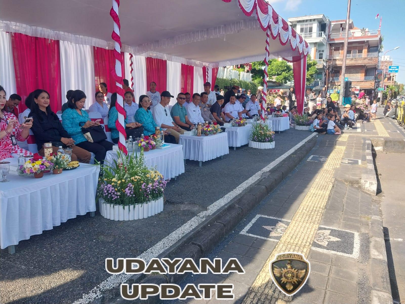 Dampingi Wabup Klungkung, Letkol Sidik Pramono Hadir Saksikan Lomba Gerak Jalan Indah