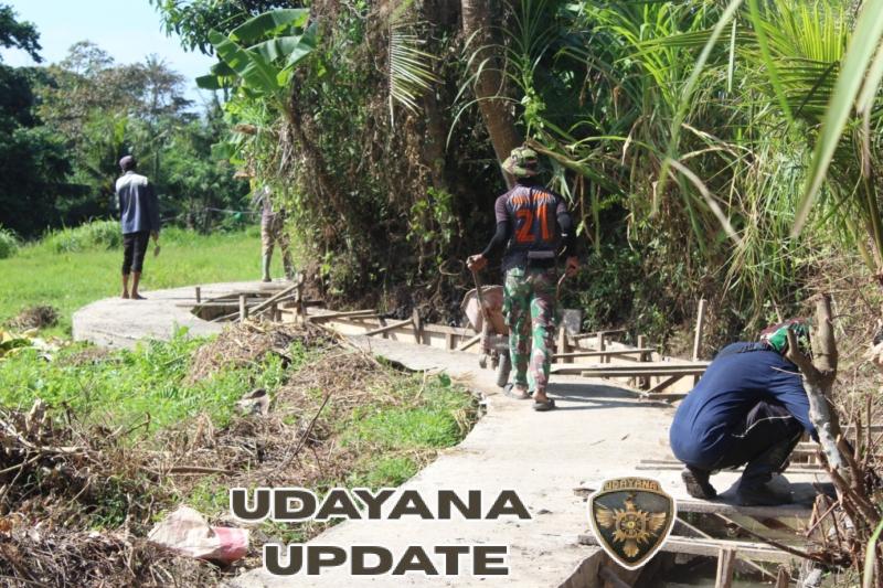 Satgas TMMD Gianyar Terus Hadirkan Bukti Nyata Kemanunggalan TNI dan Rakyat Lewat Jalan Usaha Tani