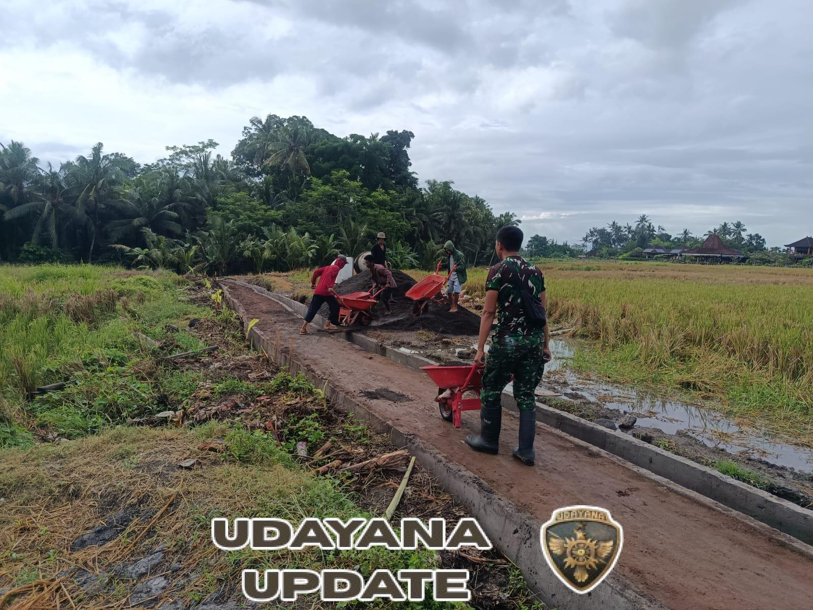 Peran Aktif Babinsa Sertu Suparman dan Warga Warnai Pembangunan TMMD di Sukawati