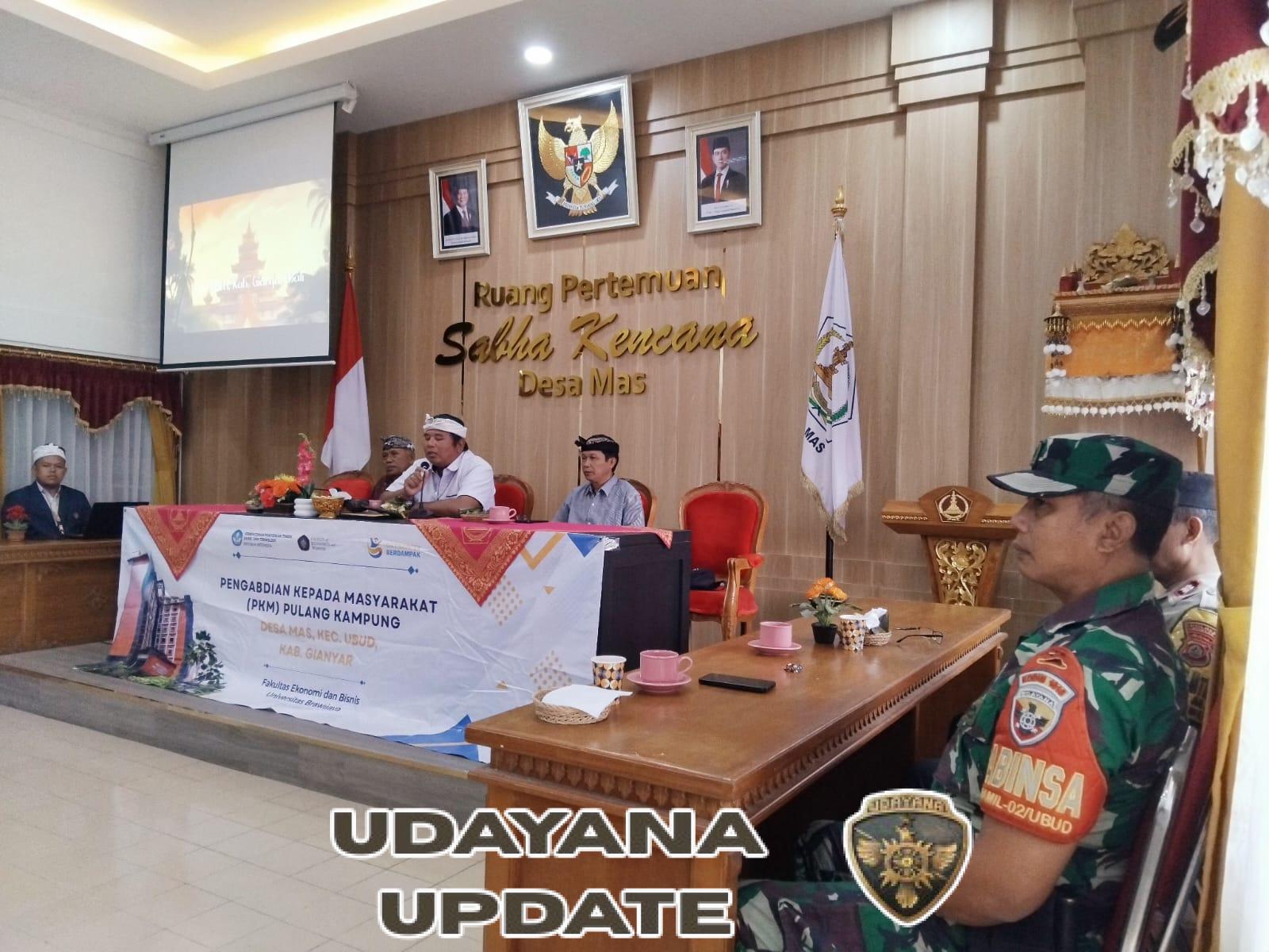 Sertu Made Surita Hadiri Penutupan KKN Mahasiswa FEB UB Malang di Desa Mas