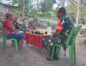 Babinsa Serda Efrem Diakon Fit Aktif Edukasi Warga Desa Taunbaen Soal Pentingnya Hidup Sehat