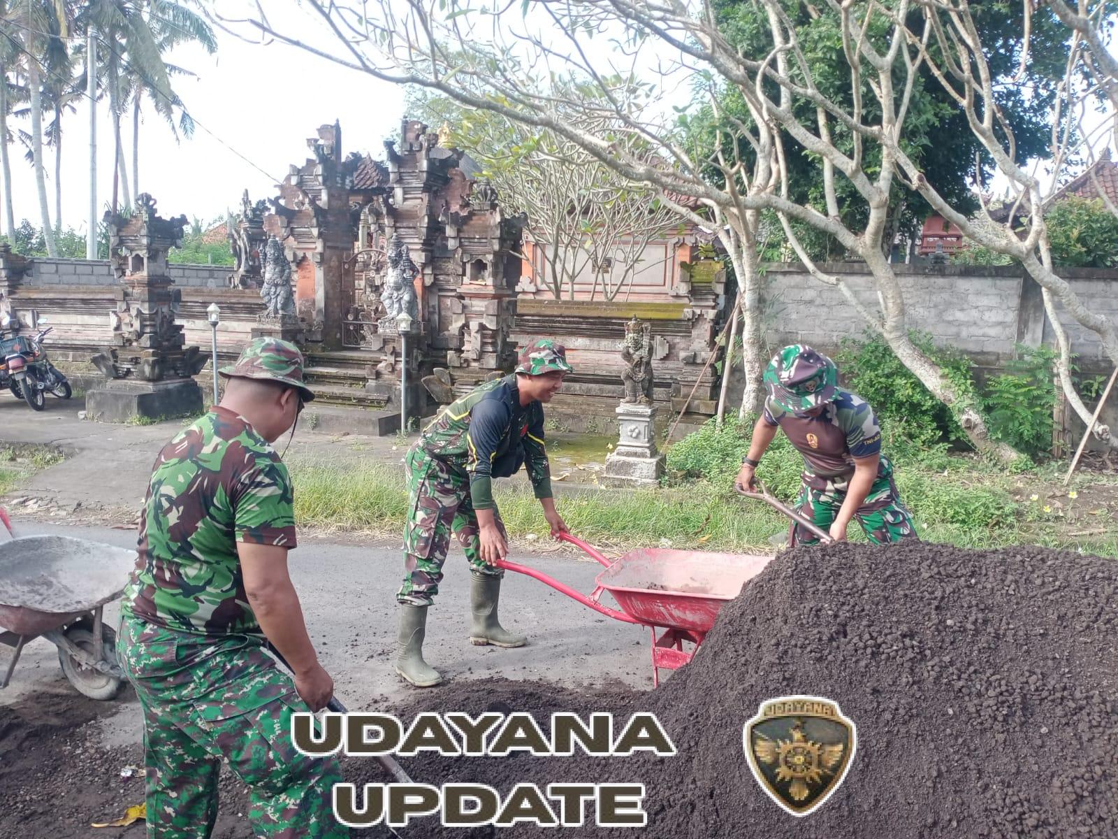 Semangat Hari ke-10, Dan SSK dan Masyarakat Batuan Kompak Bangun Jalan Pertanian
