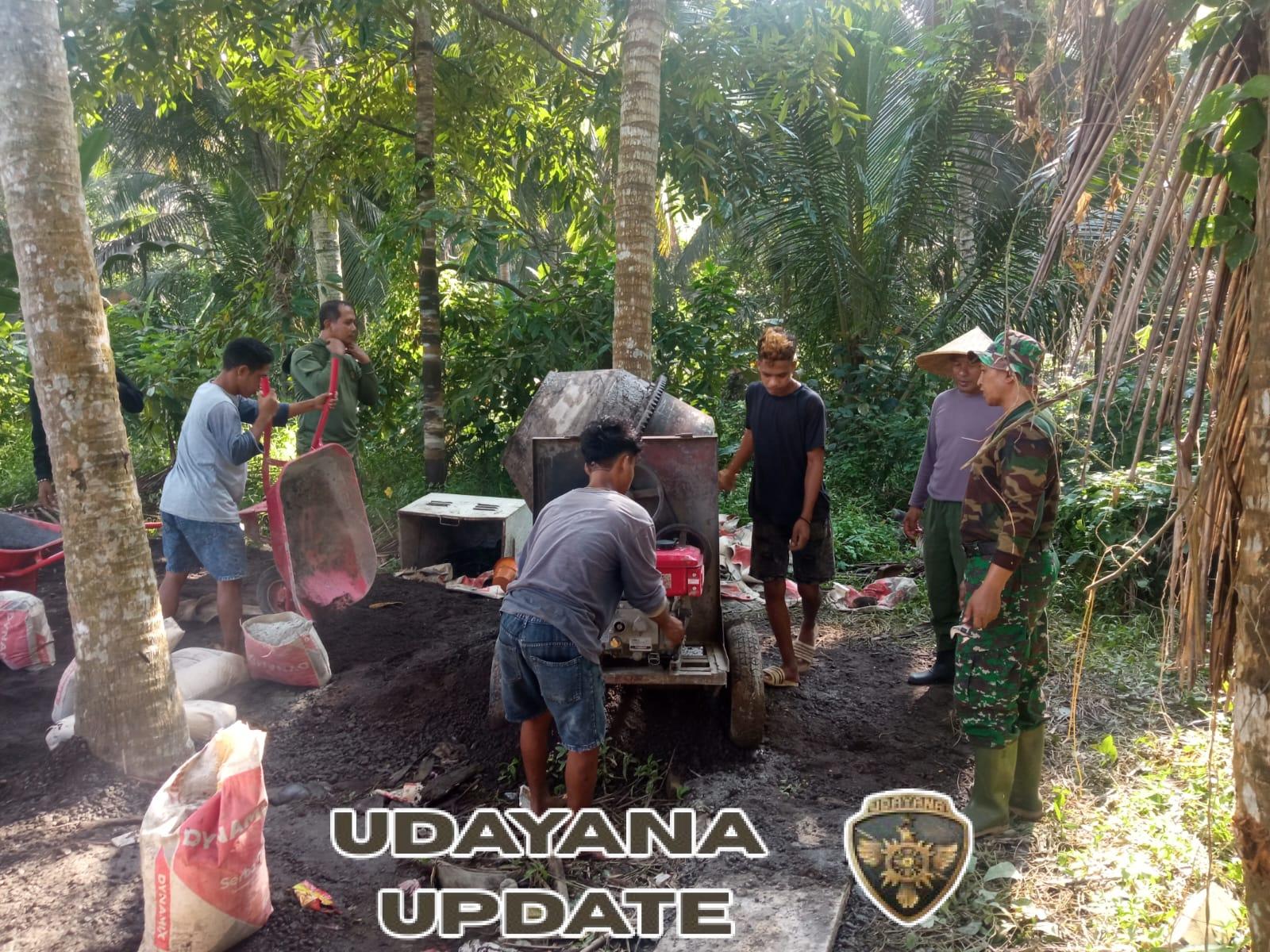 Warga Desa Batuan Antusias, Dan SSK TMMD Kawal Penuh Pembangunan Jalan Usaha Tani