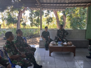 Kunjungan ke Koramil 1623-08/Kubu, Dandim akan secepatnya melaksanakan pengeboran sumur.