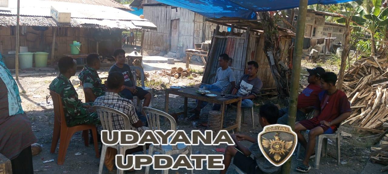 Babinsa Kodim 1602/Ende Dampingi Warga Desa Kebirangga Jaga Keamanan Wilayah