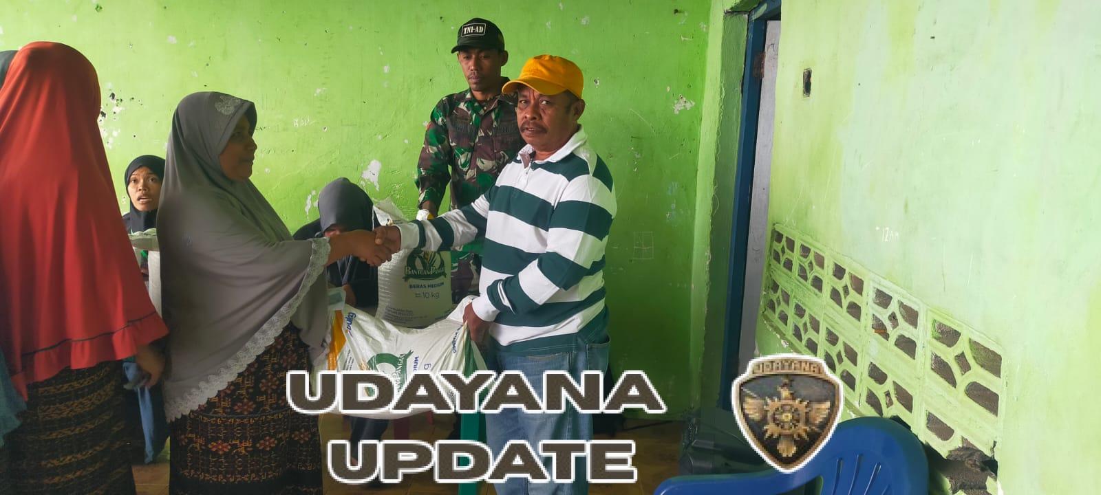 TNI Hadir di Tengah Masyarakat Saat Pembagian Bantuan Beras di Kabupaten Ende