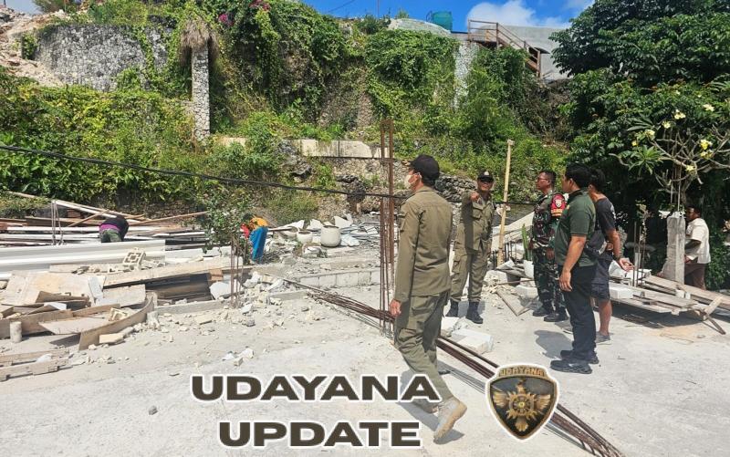 2 Villa dan Warung Dibongkar Babinsa Pastikan Pengamanan Berjalan Lancar