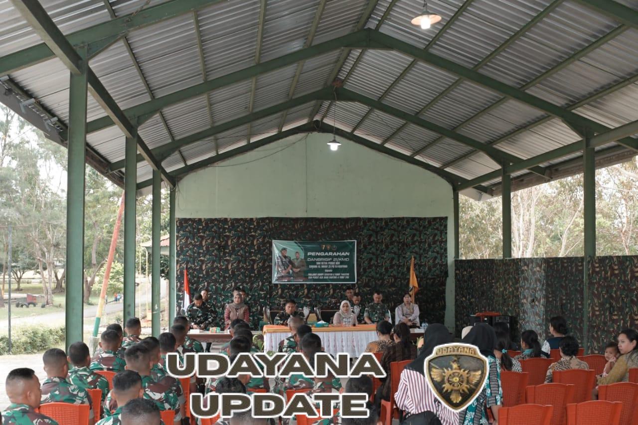 Kompi Senapan C Yonif 744/SYB Kabupaten Kefa menerima kunjungan kerja Danbrigif 21/Komodo.
