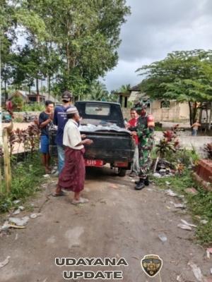 Babinsa Kawal Pelepasan Ribuan Bibit Ikan Nila di Desa Bual
