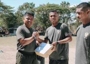 Danyonif 744/SYB sambut Kunjungan Danbrigif 21/Komodo.