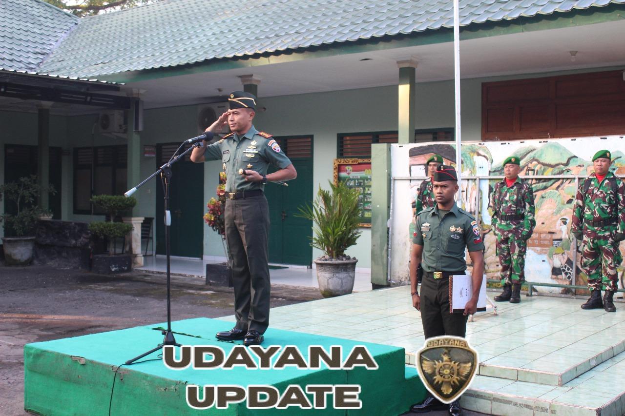 Upacara Mingguan di Kodim 1619/Tabanan, Dandim Tanamkan Jiwa Korsa dan Disiplin