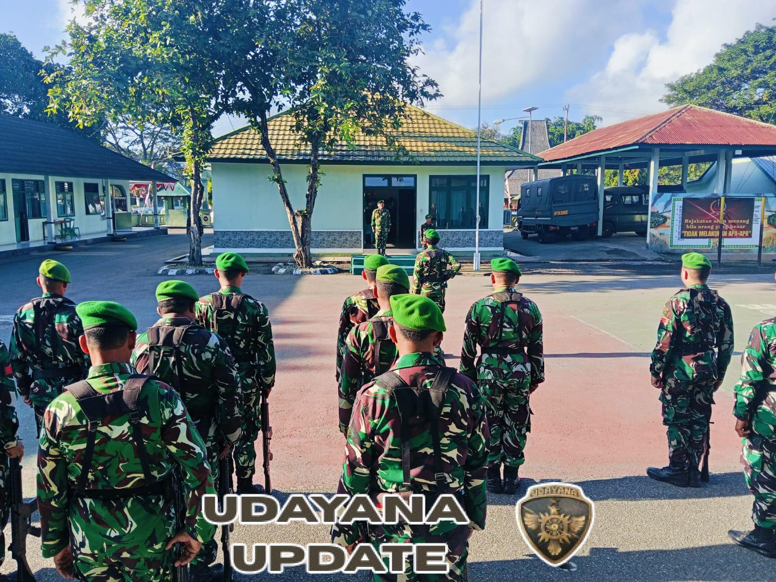 Kodim 1602/Ende Laksanakan Upacara Bendera Mingguan Secara Tertib dan Khidmat