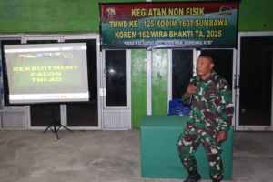 TMMD ke-125: TNI Sosialisasikan Rekrutmen kepada Generasi Muda di Kalabeso
