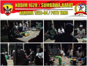 Babinsa Koramil Poto Tano Aktif Patroli dan Komsos Jaga Kamtibmas Wilayah Binaan