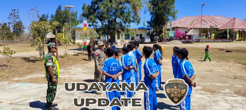 Babinsa Koramil Koramil 1618-01/Miotim Dampingi Latihan Paskibra Kecamatan Bikomi Utara