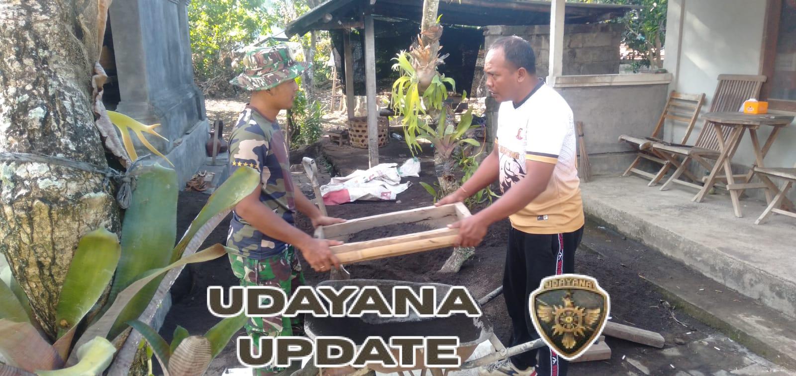 Lettu Cpl Nyoman Prajana Pimpin Langsung Rehab RTLH Dibantu Tokoh Setempat