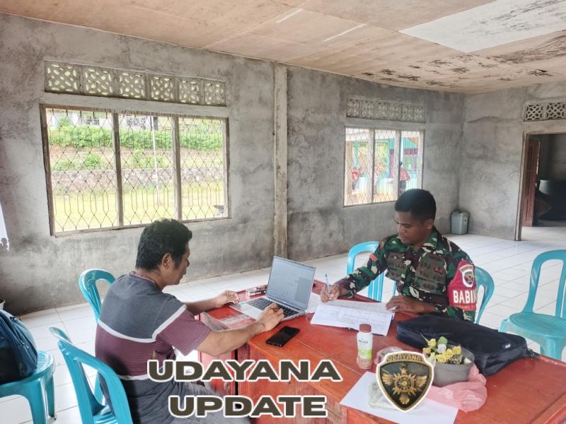 Komsos dan Pamwil di Kantor Desa Kanganara Berjalan Lancar Bersama Babinsa Maurole