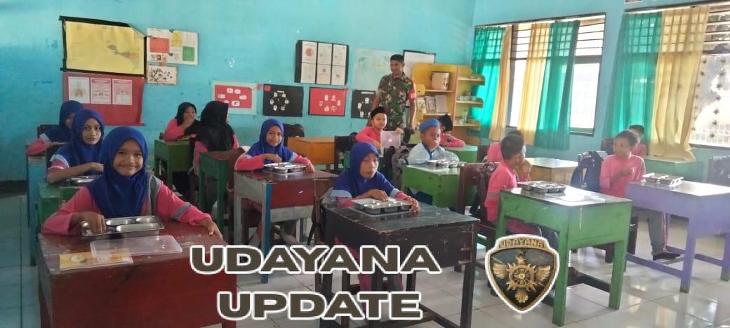 Babinsa dan Sekolah Bersinergi, SDN 2 Tepas Gelar Kegiatan Makan Bergizi Gratis