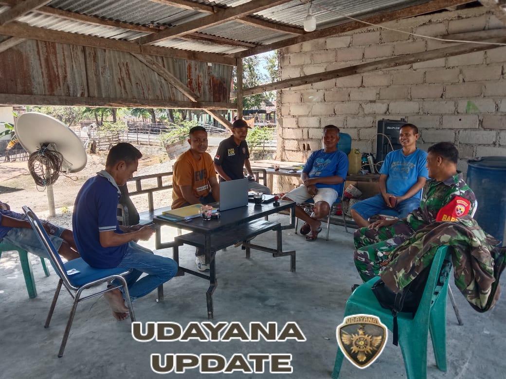 Babinsa Batutua Fasilitasi Koordinasi Tiga Desa Bahas Pagar Lahan Persawahan