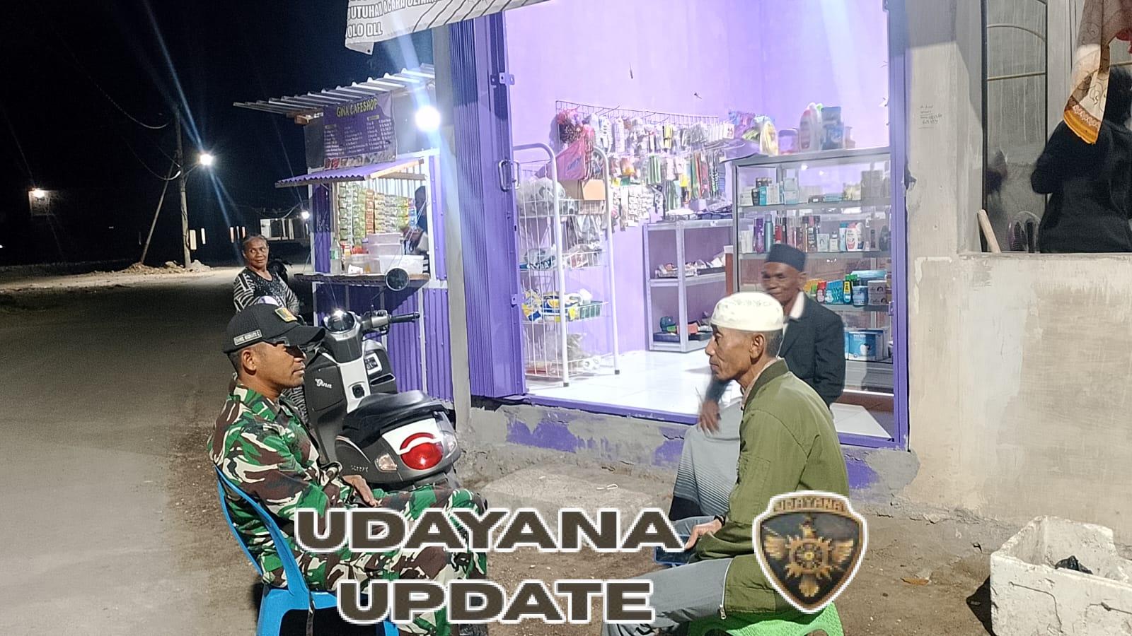 Babinsa Koramil 1614-02 kempo Giat Ronda Malam Jaga Kamtibmas.