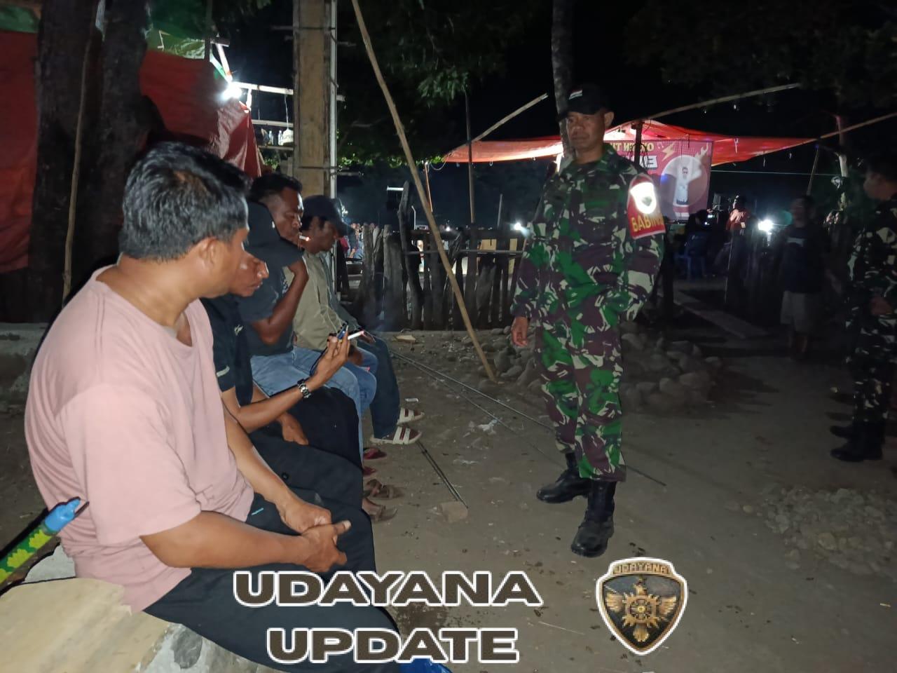 Babinsa Malaju Gencarkan Patroli Malam Bersama Warga