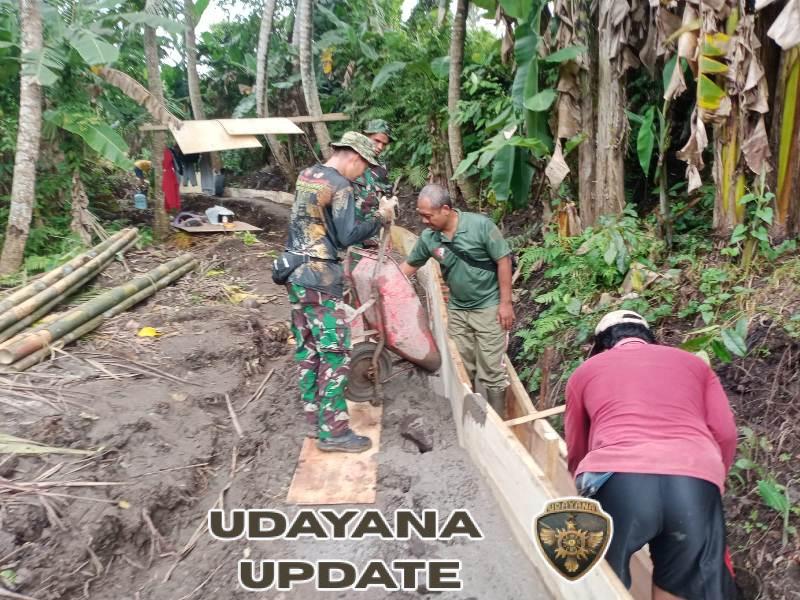 TMMD 125: Jalan Penghubung Antarbanjar Terwujud Berkat Sinergi TNI dan Kepala Dusun