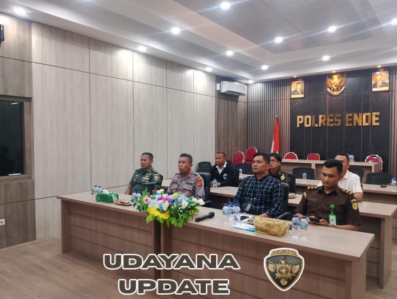 Kodim 1602/Ende Ikut Serta dalam Zoom Meeting Nasional Pencegahan Penempatan Pekerja Migran Ilegal