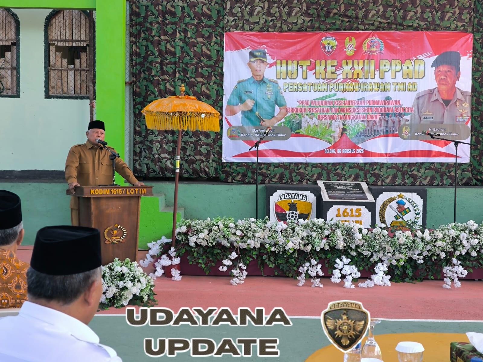 HUT ke-22 PPAD Lotim, Tekankan Persatuan dan Kesejahteraan Purnawirawan