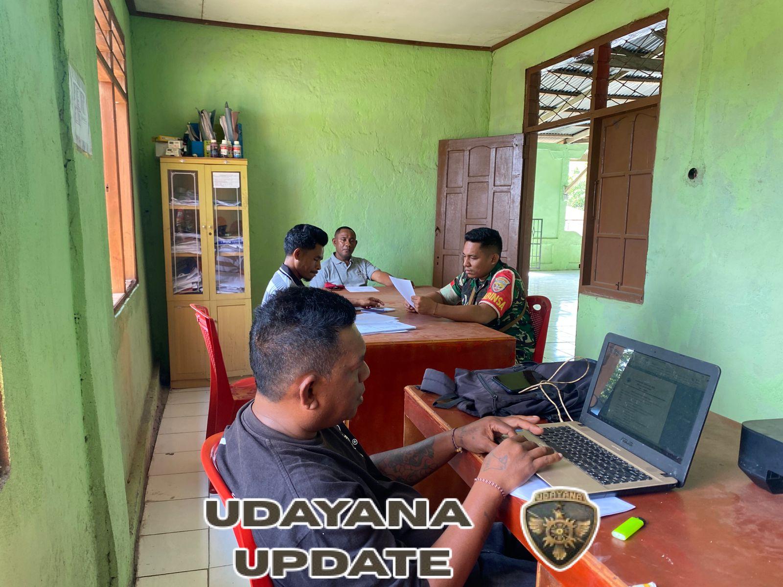 Babinsa Kodim 1602/Ende Aktifkan Puldatater untuk Data Akurat Wilayah Binaan