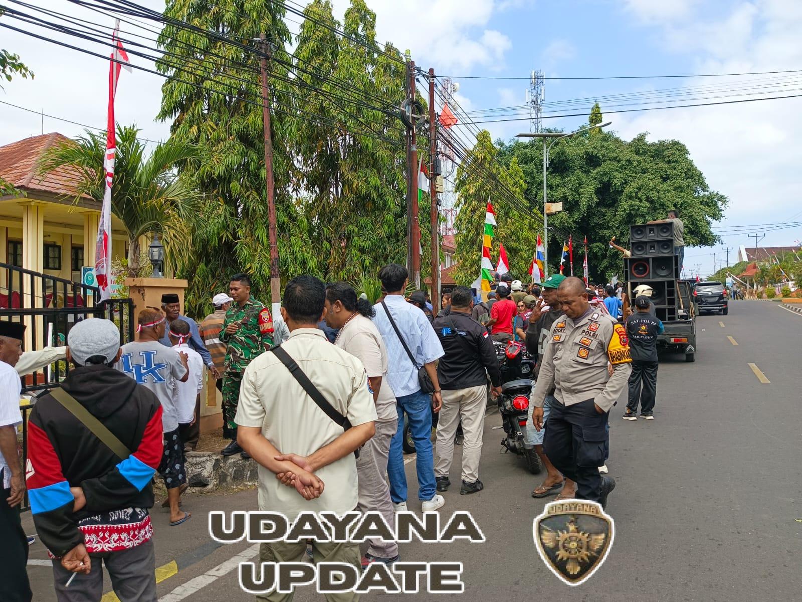 Babinsa Hadir Jaga Kondusifitas Aksi Warga