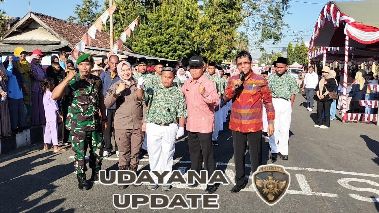 Kodim 1614/Dompu Kawal Lomba Gerak Jalan Indah Pelajar SD/MI