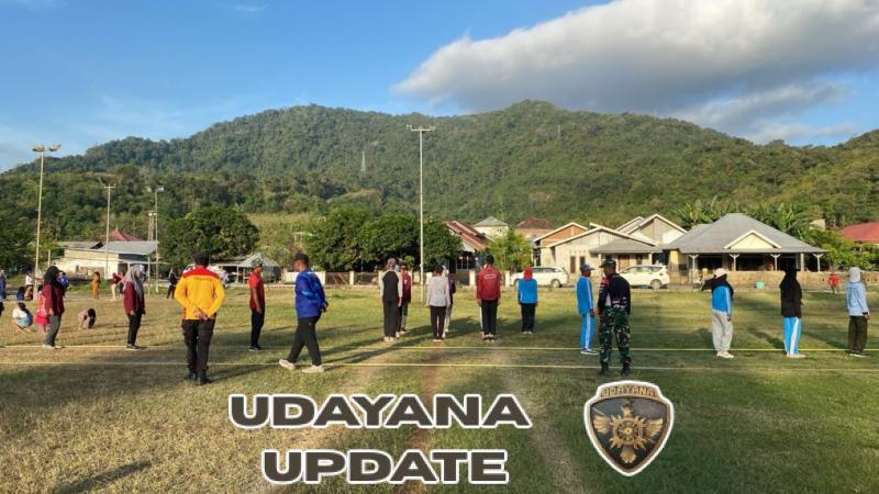 Anggota Koramil 02/Sekongkang Pimpin Pelatihan Paskibra Menyambut HUT KE-80 Kemerdekaan RI.