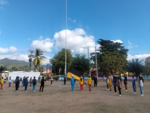 Latihan Paskibra Kecamatan Sape Berjalan Lancar, Koramil 1608-03/Sape Beri Pembinaan Optimal