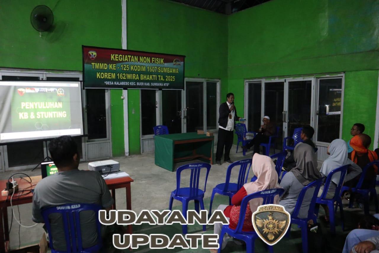 TMMD ke-125 Gelar Penyuluhan dan Pelayanan KB serta Stunting di Kalabeso