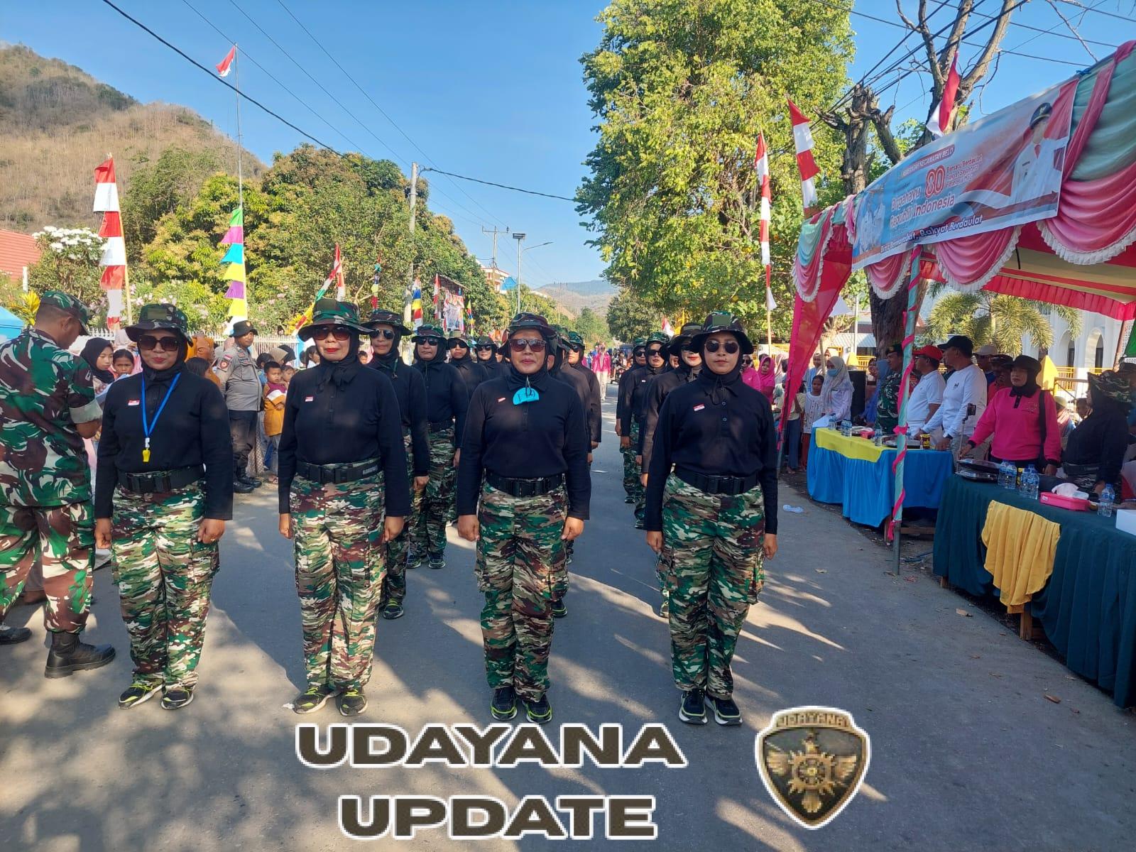 Anggota Posramil Jadi Juri Gerak Jalan Indah HUT RI ke-80 di Kecamatan Belo